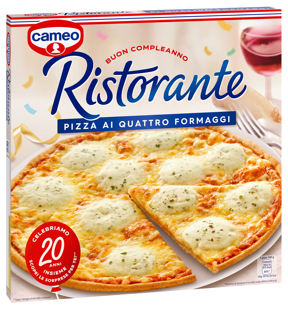 cameo Ristorante pizza ai quattro formaggi